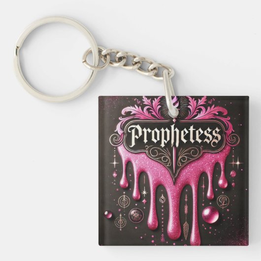「The Prophetess」アクリルキーチェーン：アイデンテ澄んィティ、 キーホルダー (正面)