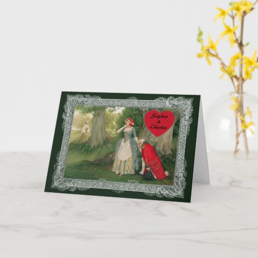 The Proposal by Sir James Dromgole Linton カード (黄色い花)