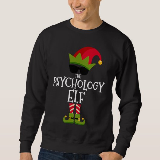 The Psychology Elf Matching Family Group Christmas スウェットシャツ (正面)