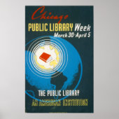 The Public Library Vintage Poster ポスター (正面)