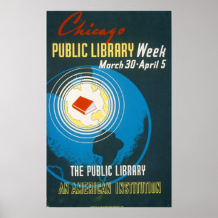 The Public Library Vintage Poster ポスター