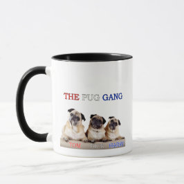 The Pug Gang Coffee Mug Tom, Dick & Harry マグカップ
