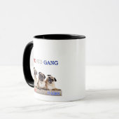 The Pug Gang Coffee Mug Tom, Dick & Harry マグカップ (正面左)