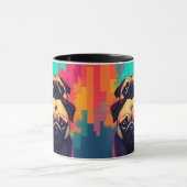 "The Pug Mug" - Tan Pug Dog Coffee Mug マグカップ (中央)