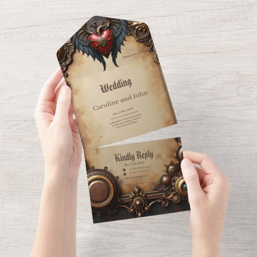 The pulsating heart of mechanics, オールインワン招待状 (貼ってはがせる)