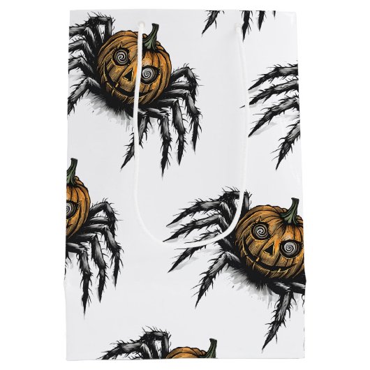 The Pumpkin-Headed Crawler Pattern ミディアムペーパーバッグ (裏面)