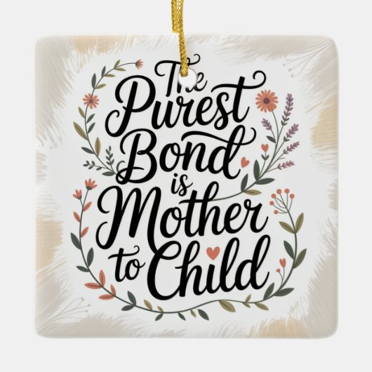 The Purest Bond Is Mother To Child セラミックオーナメント (正面)
