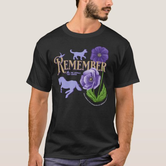 The Purple Poppy In Remembrance Of The Animals Tha Tシャツ (正面)