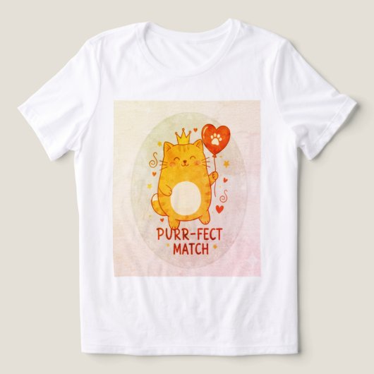 The "Purr-fect Match" Royal Premium Tri-Blend Tee トライブレンドＴシャツ (デザイン正面)