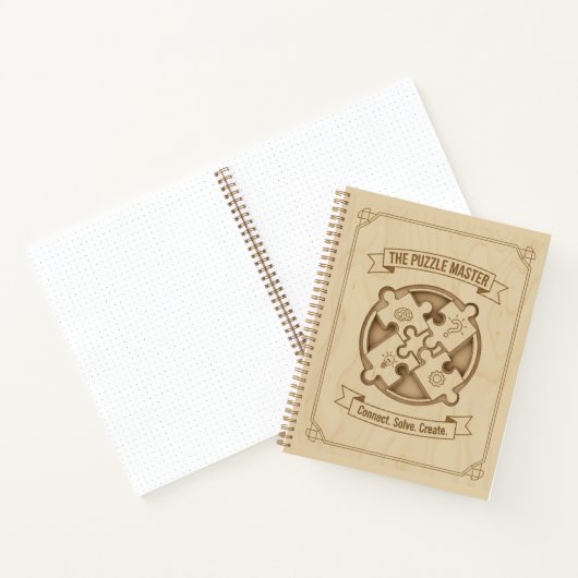 The Puzzle Master Connect Solve Create Wood ノートブック (内部)