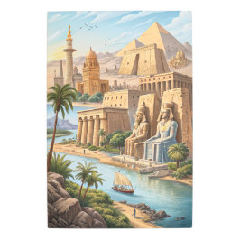 the pyramids-Land of Pharaohs and Light メタルプリント