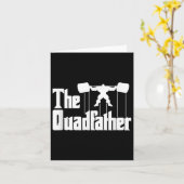 The Quadfather Gym Motivational Humor Tee Shirt カード (黄色い花)