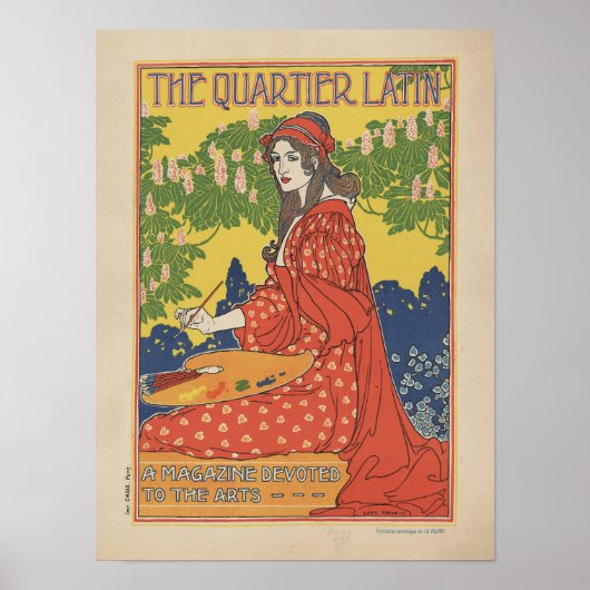 The Quartier Latin 1890 | ヴィンテージ雑誌 ポスター (正面)