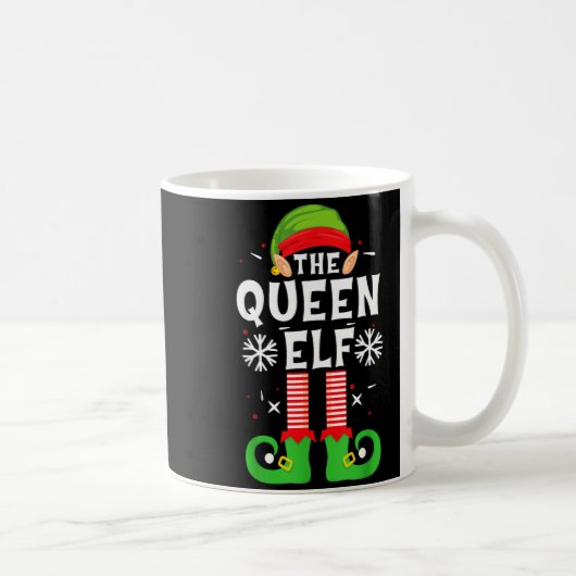 The Queen Elf Christmas Family Matching Pajamas Qu コーヒーマグカップ (右)