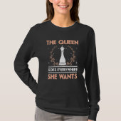The Queen Goes Everywhere She Wants Chess Player G Tシャツ (正面)
