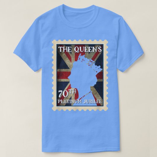 The Queen is Platinum Jubilee 20221952 UK British Tシャツ (デザイン正面)