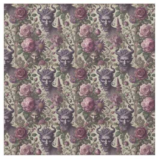 The Query of Blight - Gothic Dense Tile ファブリック (クローズアップ)