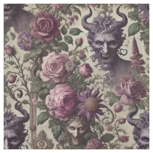 The Query of Blight - Gothic Statement Tile ファブリック (見本)