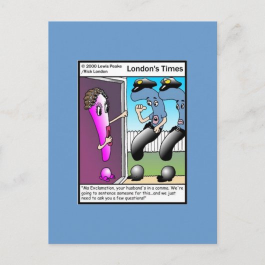 The Question Police Cartoon 実在 Post Card ポストカード (正面)