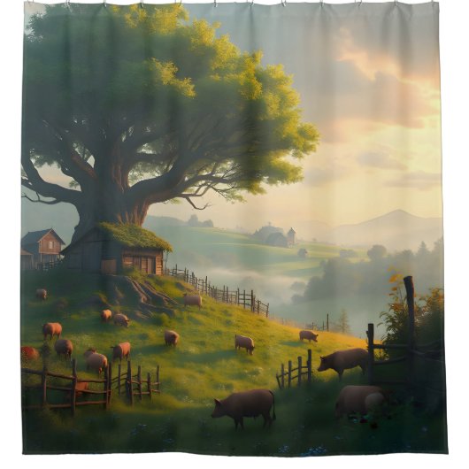 The Quiet Farm -  シャワーカーテン (正面)