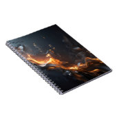 The Quiet Flame – Smoldering Gold & Black  ノートブック (右側)