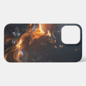 The Quiet Flame – Smoldering Gold & Black Phone Ca iPhoneケース (裏面横)