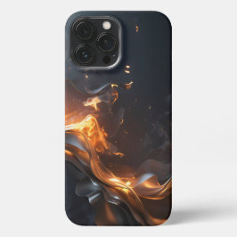 The Quiet Flame – Smoldering Gold & Black Phone Ca iPhone 13 Pro Maxケース