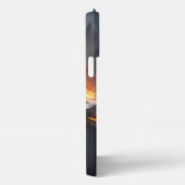 The Quiet Flame – Smoldering Gold & Black Phone Ca iPhoneケース (右側面)