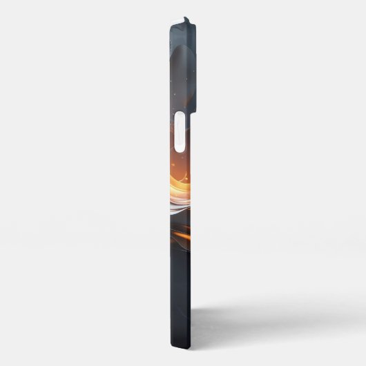 The Quiet Flame – Smoldering Gold & Black Phone Ca iPhoneケース (右側面)