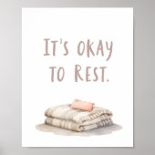 The Quiet Grove “It’s Okay to Rest” Affirmation ポスター (正面)