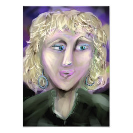 The Quiet Observer Expressive Feminine Portrait フォトプリント