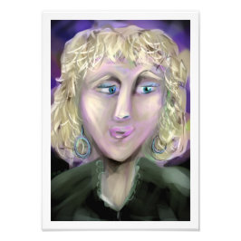The Quiet Observer Expressive Feminine Portrait フォトプリント