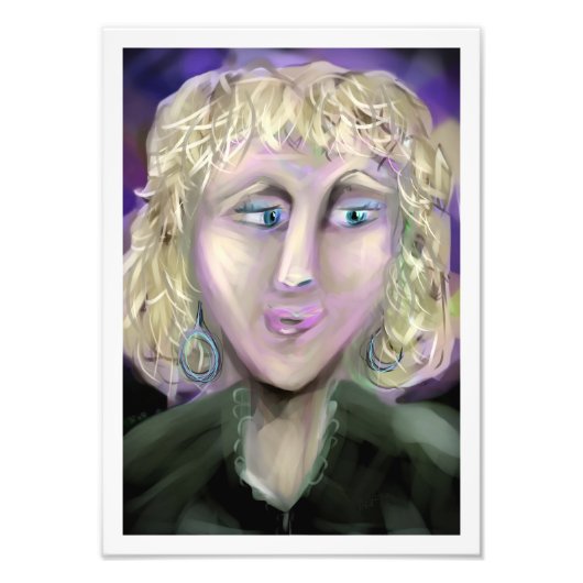 The Quiet Observer Expressive Feminine Portrait フォトプリント (正面)