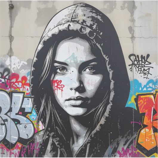 The Quiet Observer - Square Vinyl シール (正面)