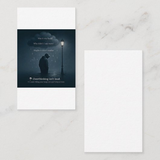 The Quiet Spiral – Realistic Overthinking Tee 名刺 (正面/裏面)