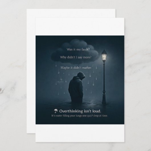 The Quiet Spiral – Realistic Overthinking Tee 招待状 (正面/裏面)