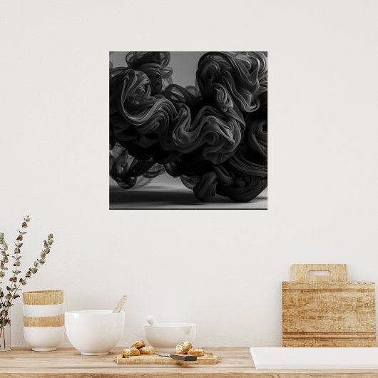 The Quintessential Cloud of Black Smoke on a Wall ポスター (キッチン)