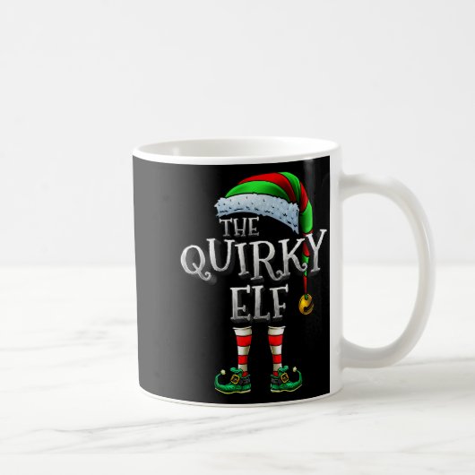 The Quirky Elf Shirt Matching Family Quirky Christ コーヒーマグカップ (右)