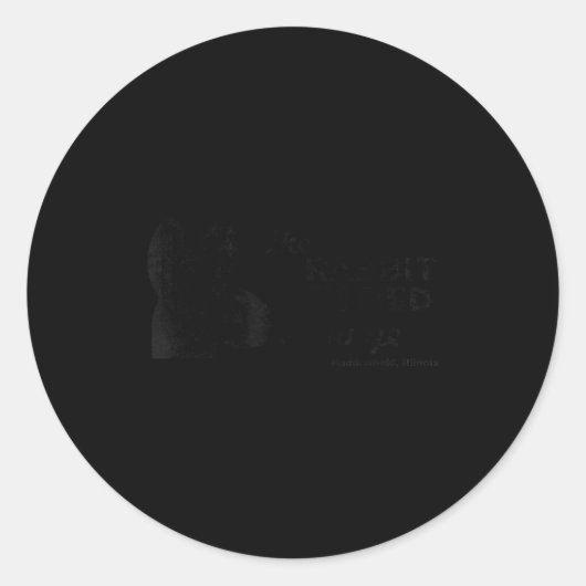 The Rabbit In Red Lounge Halloween  ラウンドシール (正面)