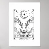 The Rabbit | Mystical Moon Tarot Card Illustration ポスター (正面)