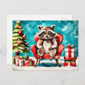 The Raccoon’s Christmas Chair シーズンポストカード (正面/裏面)