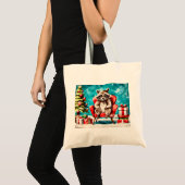 The Raccoon’s Christmas Chair トートバッグ (正面(商品))
