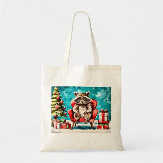 The Raccoon’s Christmas Chair トートバッグ (正面)
