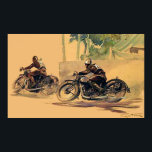 The Race Art deco retro vintageポスター ポスター<br><div class="desc">レースアートデコのレトロヴィンテージポスターモーターサイクルレース</div>
