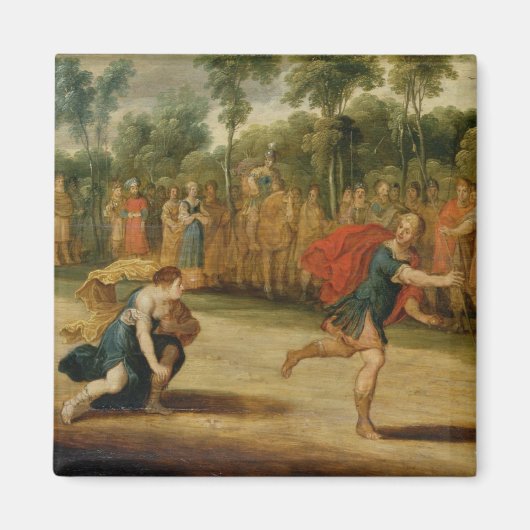 The Race of Atalanta and Hippomenes (パネル上の油) マグネット (正面)