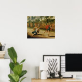 The Race of Atalanta and Hippomenes (oil on panel) ポスター (ホームオフィス)