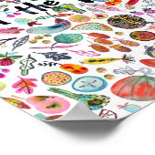 THE RAINBOW 食べカラフル・フルーツは水色を野菜に染める ポスター (角)