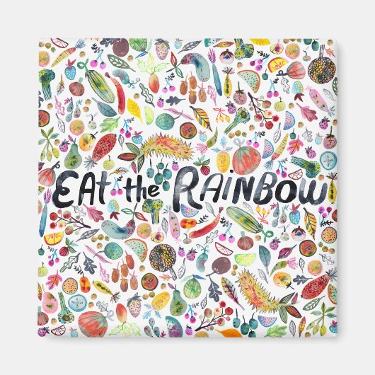 THE RAINBOW 食べカラフル・フルーツは水色を野菜に染める マグネット (正面)