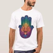 the rainbow Hamsa hand Tシャツ (正面)