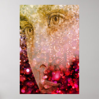 The Raining Woman on a Wall Poster ポスター